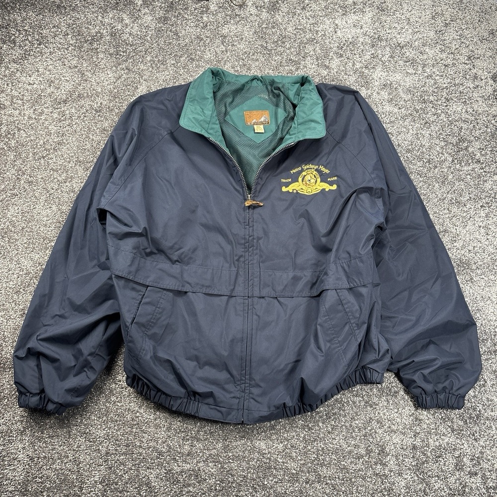 Vintage 90s MGM Metro Goldwyn Mayer Windbreaker Jacket Size XXL Film Movies TV